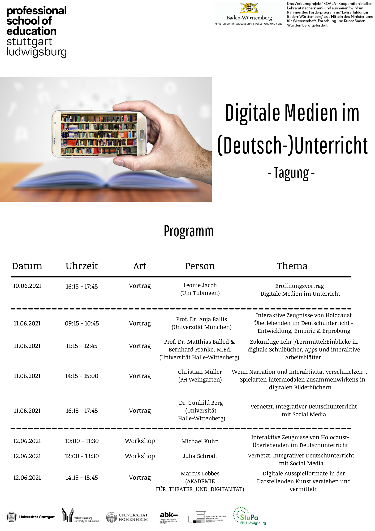 Tagung - Digitale Medien im (Deutsch-)Unterricht