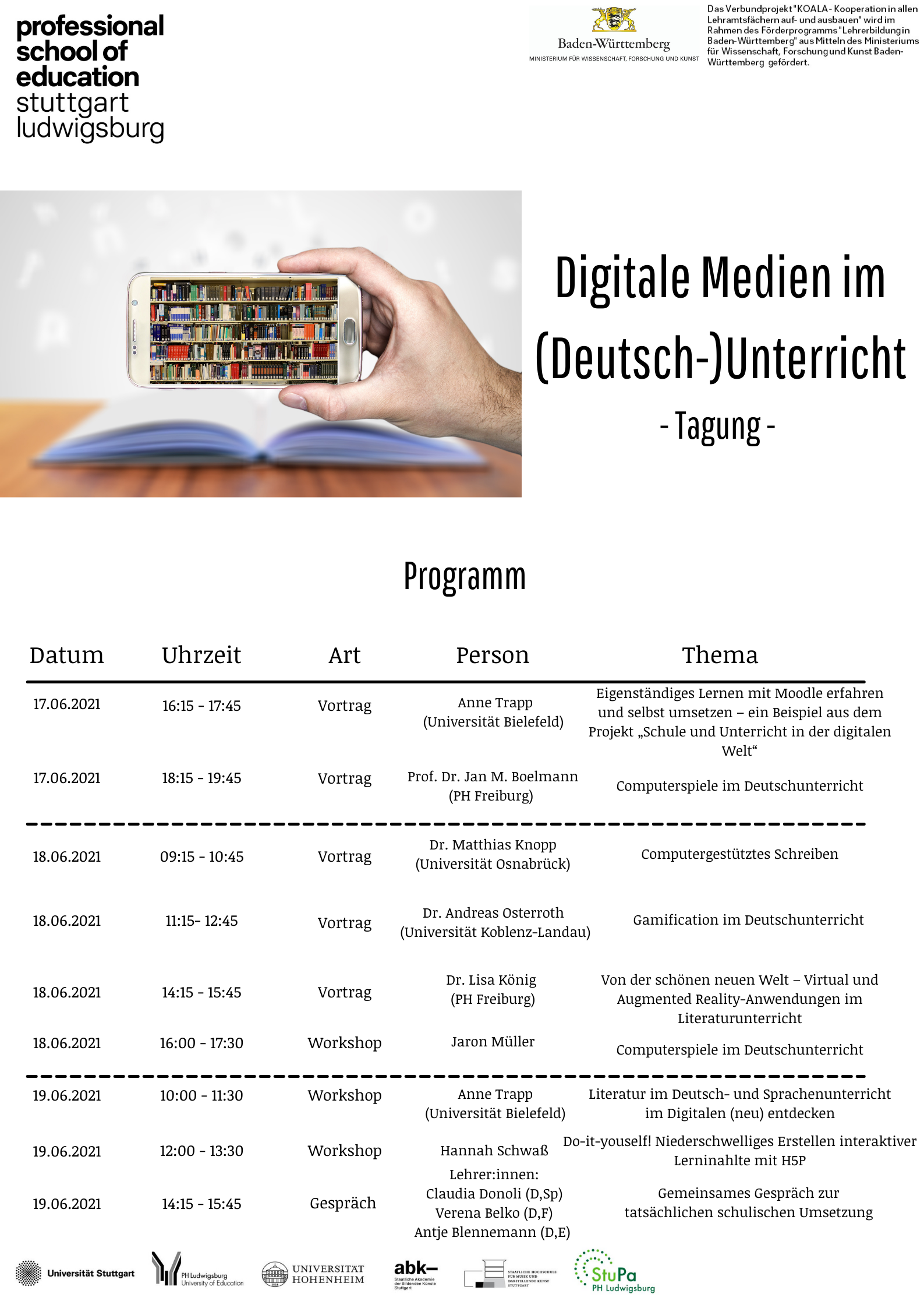 Tagung - Digitale Medien im (Deutsch-)Unterricht
