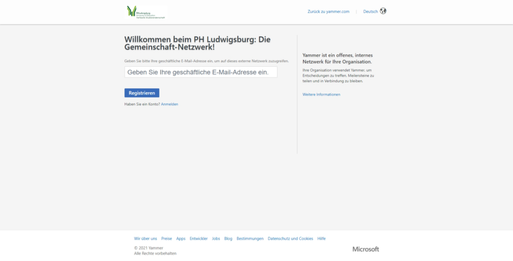 Die neue PH-interne Social Media-Plattform: Yammer