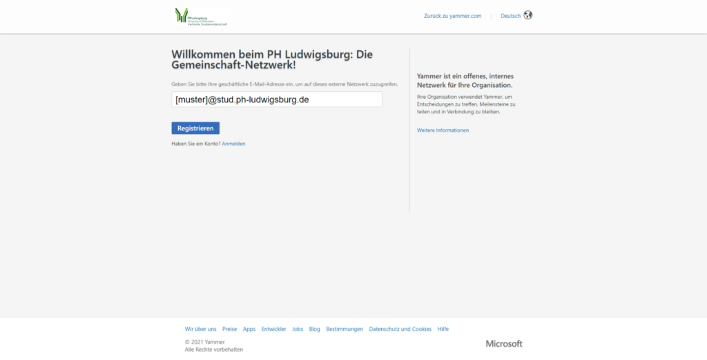 Die neue PH-interne Social Media-Plattform: Yammer