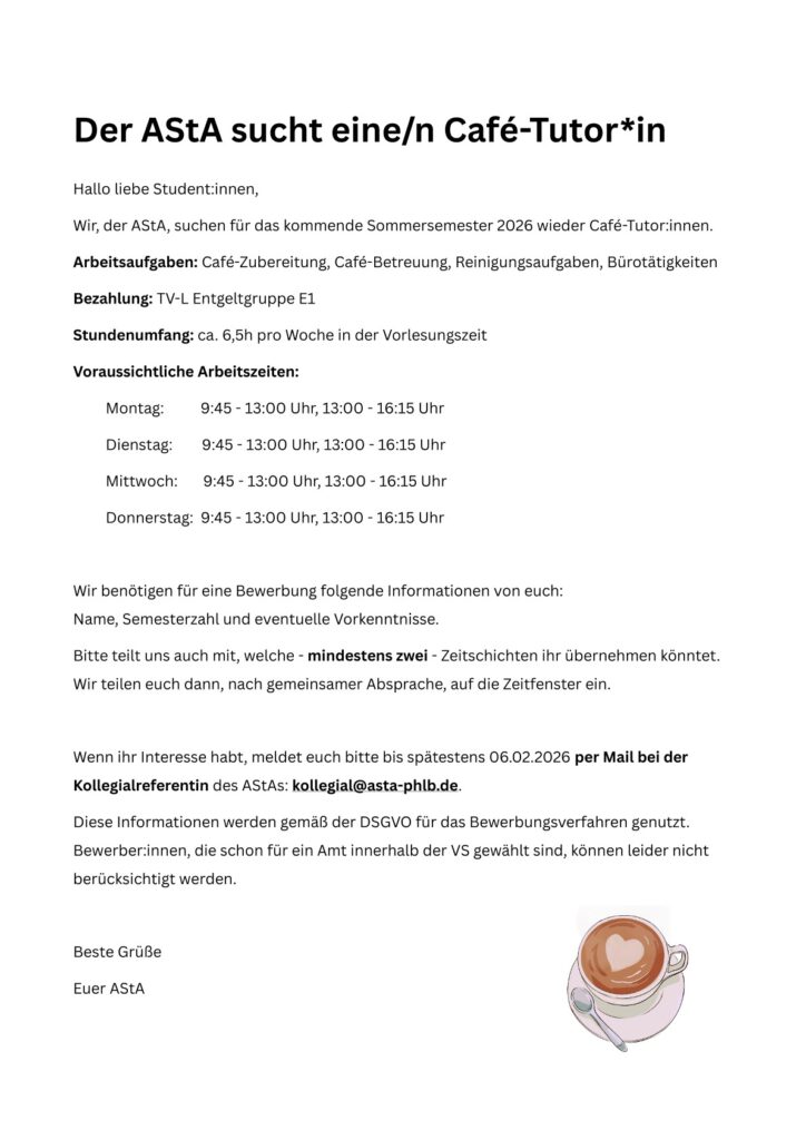 AStA-Newsletter vom 13.01.2026